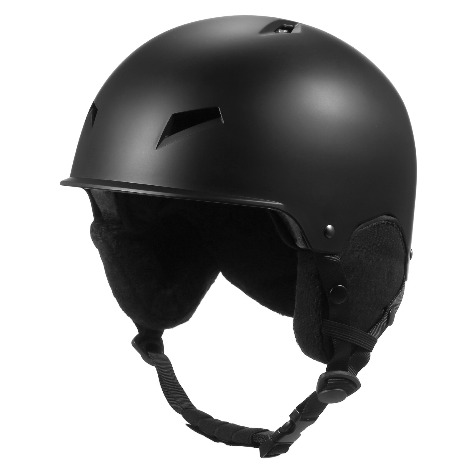 분리형 귀마개 장착 스노우 보드 헬멧 남녀 공용, 스키 헬멧 고글 고정 스트랩 스포츠 헬멧